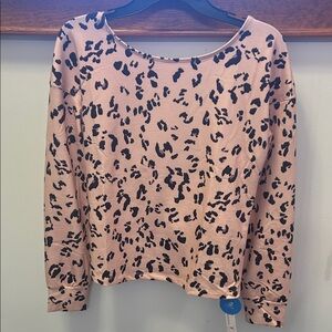 NWT Open Back Animal Print Shirt